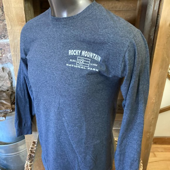 Rocky Mountain National Park RMNP Colorado long sleeve mens small S shirt CO - Picture 3 of 9